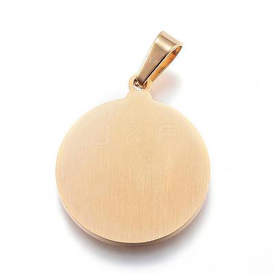 Ion Plating(IP) 304 Stainless Steel Pendants STAS-G124-09G-1