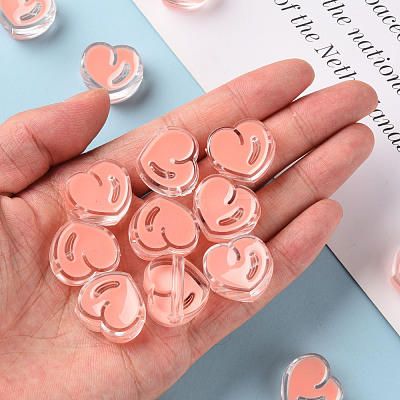 Transparent Enamel Acrylic Beads TACR-S155-004C-1