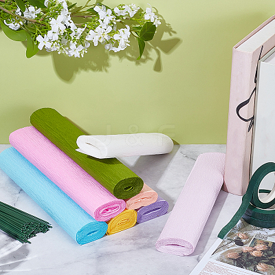 8 Rolls Handmade Crepe Paper DIY-GO0002-77-1