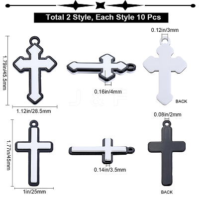 20Pcs 2 Styles Opaque Acrylic Pendants MACR-SP0001-10-1