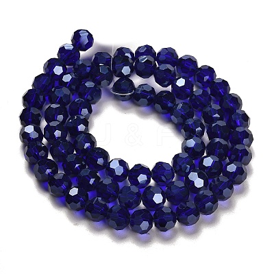 Electroplate Glass Bead Strands X-EGLA-R015-8mm-3-1