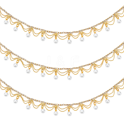 1 Yard Brass Rhinestone Cup Chains CHC-WH0002-04G-1