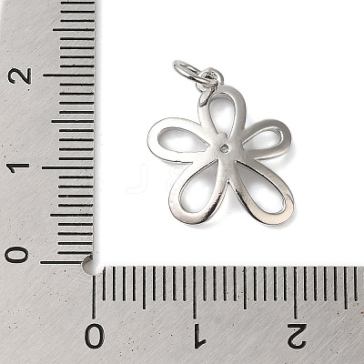 Rack Plating Brass & Clear Cubic Zirconia  Pendants KK-S372-18P-1