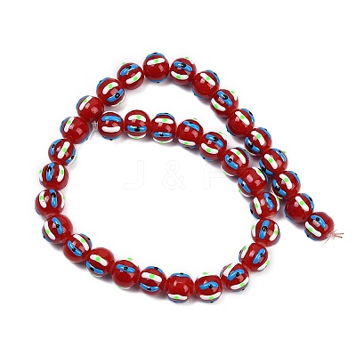Baking Paint Glass Enamel Beads LAMP-R004-05C-1