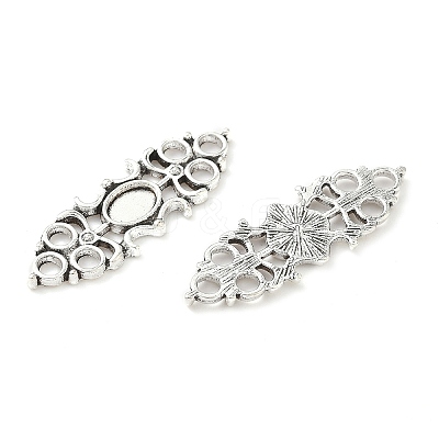 Tibetan Style Alloy Connector Cabochon Settings FIND-B050-13AS-1