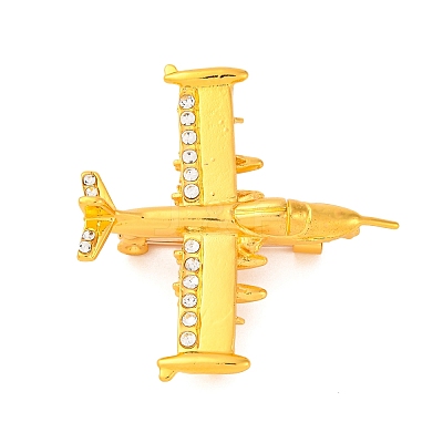 Zinc Alloy Crystal Rhinestone Brooch JEWB-U010-03G-03-1