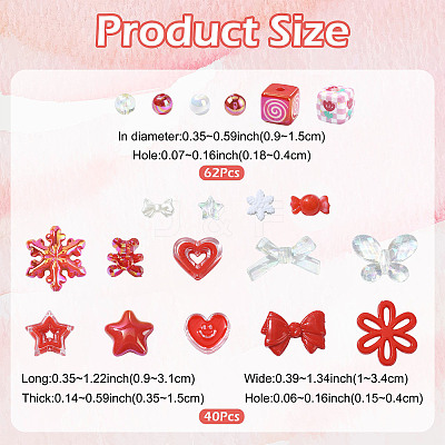 DIY ABS Imitation Pearl Beads & Acrylic Beads Findings Kits DIY-FS0010-28-1