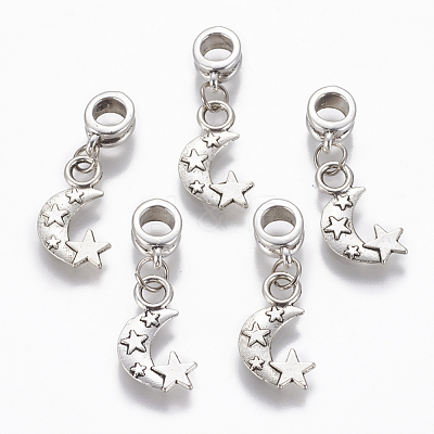 Tibetan Style Alloy European Dangle Charms PALLOY-JF00001-40-1