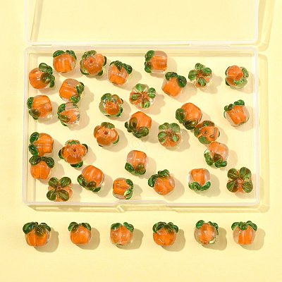 36Pcs Autumn Theme Handmade Lampwork Beads LAMP-FS0001-70-1