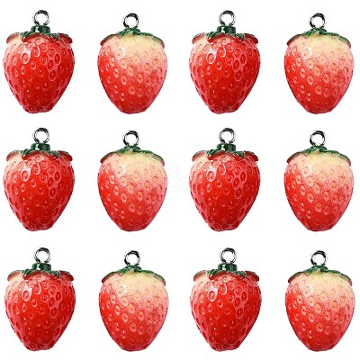 24Pcs Opaque Resin Pendants RESI-SC0002-98-1