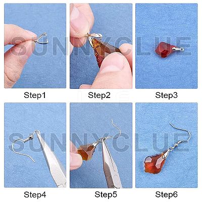 120Pcs Brass Ice Pick Pinch Bails FIND-SC0003-01P-1