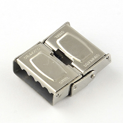 Tarnish Resistant Smooth Surface 201 Stainless Steel Watch Band Clasps STAS-R063-83-1