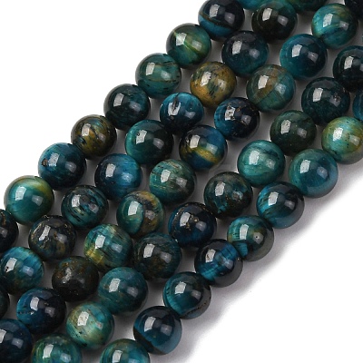 Grade AB Natural Tiger Eye Beads Strands G-B133-A02-6MM-07-1