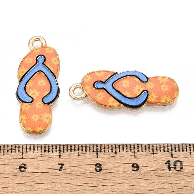 Alloy Enamel Pendants ENAM-T022-39KCG-06-1