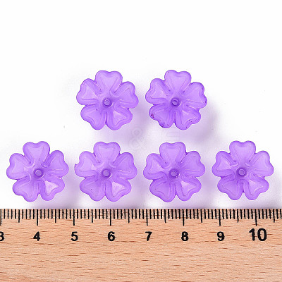 Transparent Frosted Acrylic Bead Caps X-MACR-S371-04A-747-1
