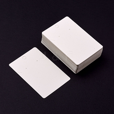 Rectangle Paper One Pair Earring Display Cards with Hanging Hole CDIS-YW0001-04-1