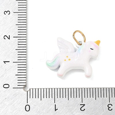 304 Stainless Steel Enamel Pendants SA-CBA08A6-01A-G-1