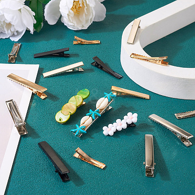 120Pcs 12 Style Iron Alligator Hair Clips Findings PHAR-TA0001-08-1