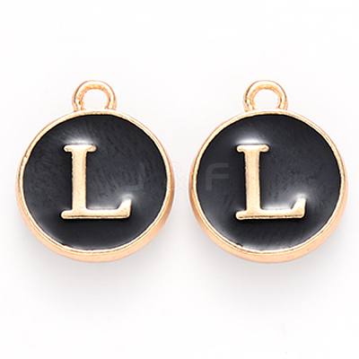Golden Plated Enamel Alloy Charms ENAM-SZ0001-26B-L-1