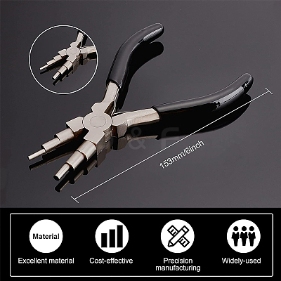 45# Carbon Steel 6-Step Multi-Size Wire Looping Forming Pliers TOOL-BC0001-11B-1