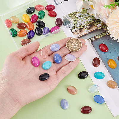 40Pcs 20 Styles Gemstone Cabochons G-GA0001-77-1