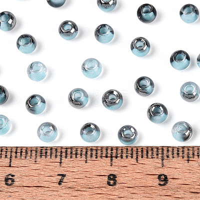 Transparent Inside Colours Glass Seed Beads SEED-T007-19A-06-1