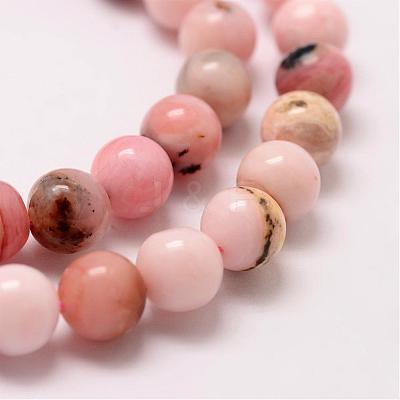 Round Natural Pink Opal Beads Strands G-K071-4mm-1