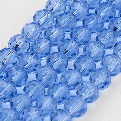 Transparent Glass Bead Strands GLAA-G013-10mm-25-1