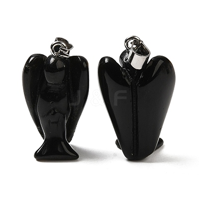 Natural Obsidian Pendants G-C095-03P-08-1