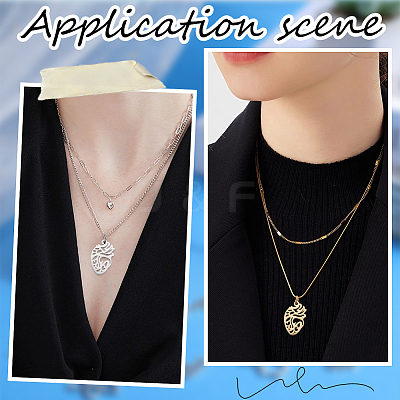 12Pcs 2 Colors 201 Stainless Steel Pendants STAS-SC0008-81-1