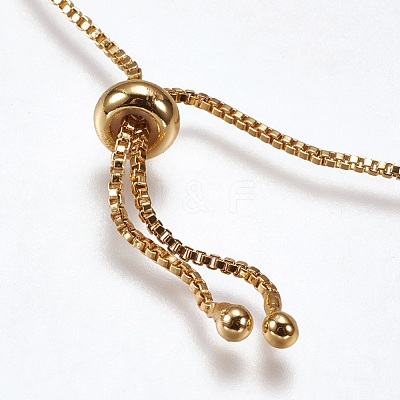 Adjustable Brass Bunny Bolo Bracelets BJEW-G593-07G-1