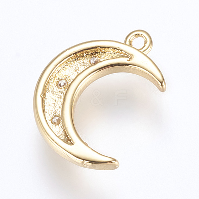 Brass Charms X-ZIRC-G116-06G-1