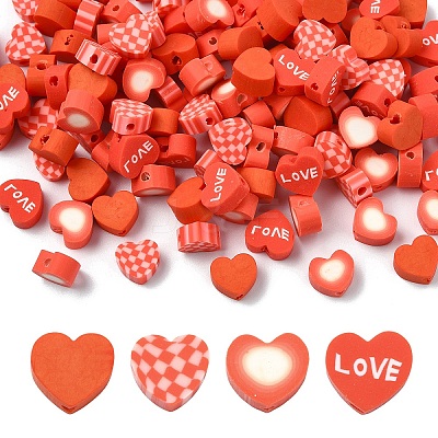 120Pcs 4 Styles Handmade Polymer Clay Beads CLAY-YW0002-66-1