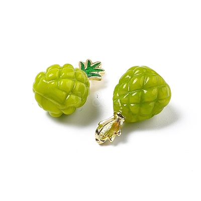 Brass Handmade Lampwork Pendants KK-D323-01A-02-1