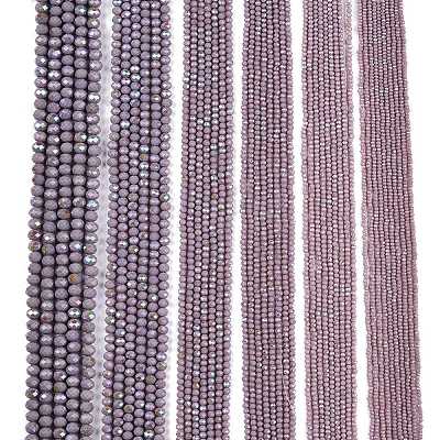 Electroplate Opaque Solid Color Glass Beads Strands EGLA-A044-P8mm-L13-1