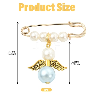 Iron Safety Pin Brooch JEWB-FS00002-1