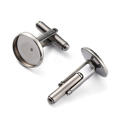 Tarnish Resistant 304 Stainless Steel Cuff Buttons STAS-Z015-33H-1