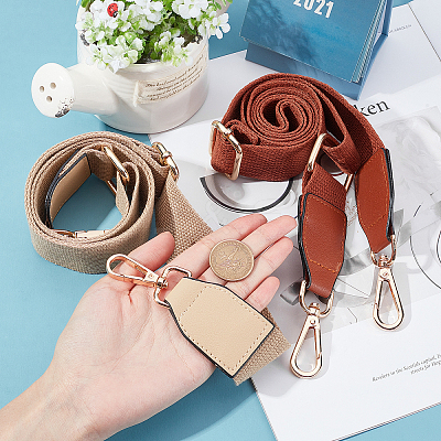 2Pcs 2 style PU Bag Handles FIND-WR0001-31-1