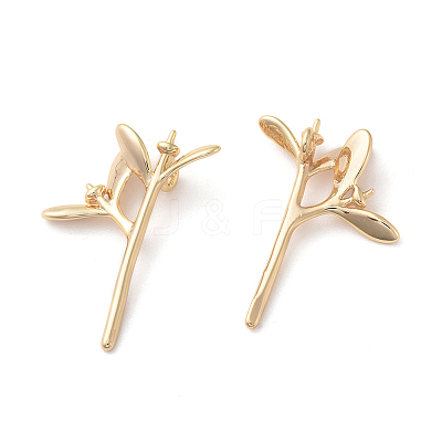 Brass Peg Bails Pendants KK-F808-03G-1