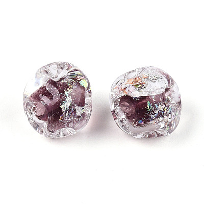 Handmade Foil Lampwork Beads FOIL-T007-01B-1