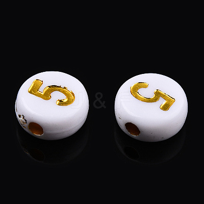 Plating Acrylic Beads PACR-R243-02-1