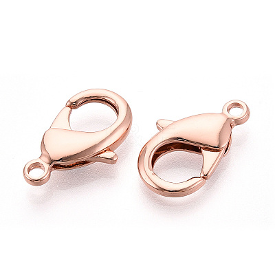 Brass Lobster Claw Clasps KK-YW0004-01E-RG-1
