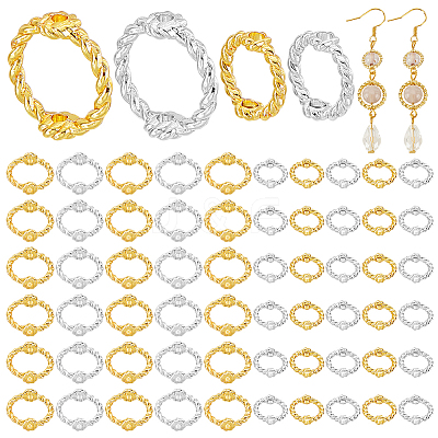 80Pcs 4 Colors Brass Bead Frames FIND-PH0021-29-1