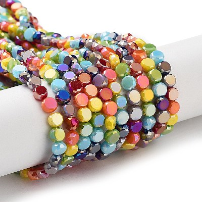 Electroplate Glass Beads EGLA-P056-01B-1