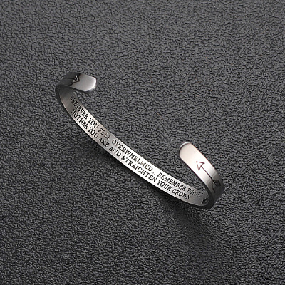 Tarnish Resistant 304 Stainless Steel Cuff Bangle WU8630-3-1