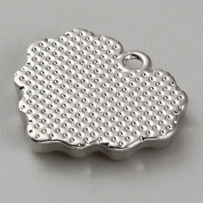 White Series Love Bow Alloy Acrylic Pendant PALLOY-WH0115-01P-03-1