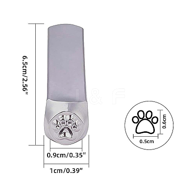 Iron Seal Stamps AJEW-BC0005-29F-1