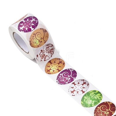 9 Patterns Easter Theme Self Adhesive Paper Sticker Rolls DIY-C060-02C-1