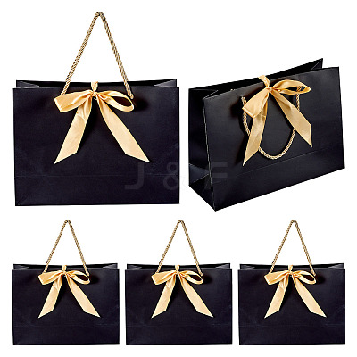 6Sets Rectangle Paper Gift Storage Bags with Handle CARB-TA0001-04B-1
