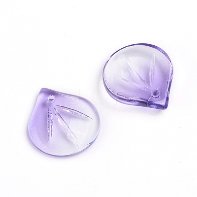 Transparent Glass Charms GLAA-H016-05E-17-1
